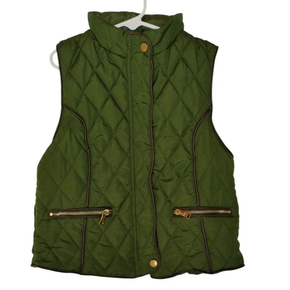 Honigman Kids Green Vest Quilted with Hood Green size 10